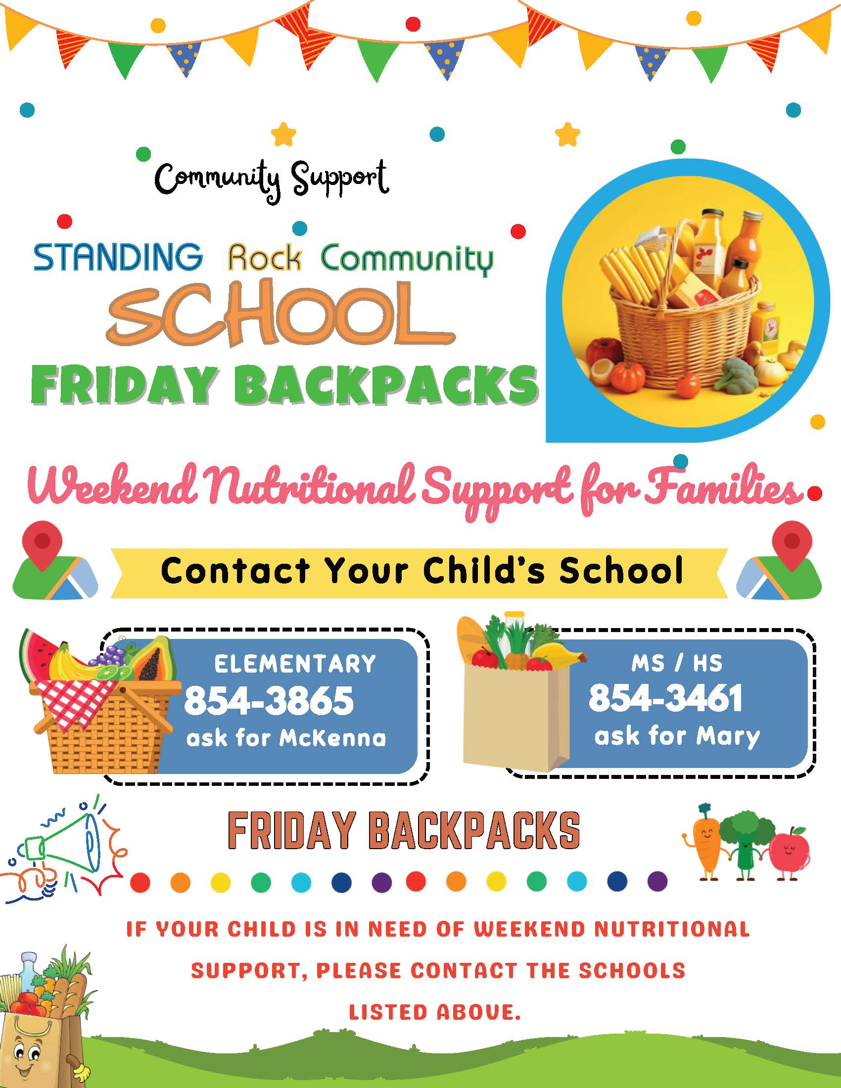 Weekend Nutritional Support For Families Flyer